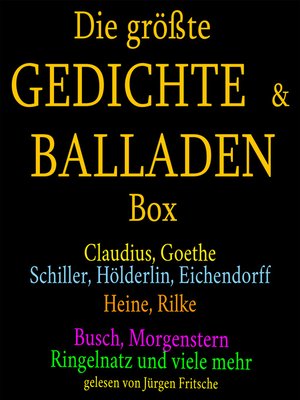 cover image of Die größte Gedichte und Balladen Box